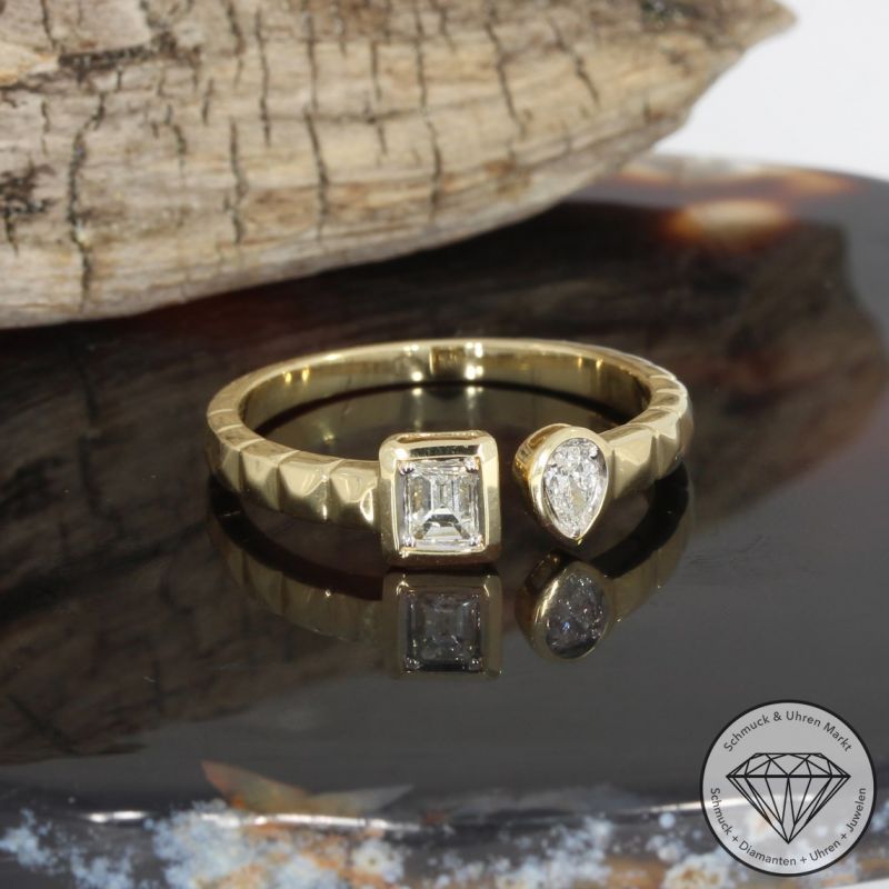 Wert 1950 € Diamant Ring in 585er 14 K Gelbgold - 91692