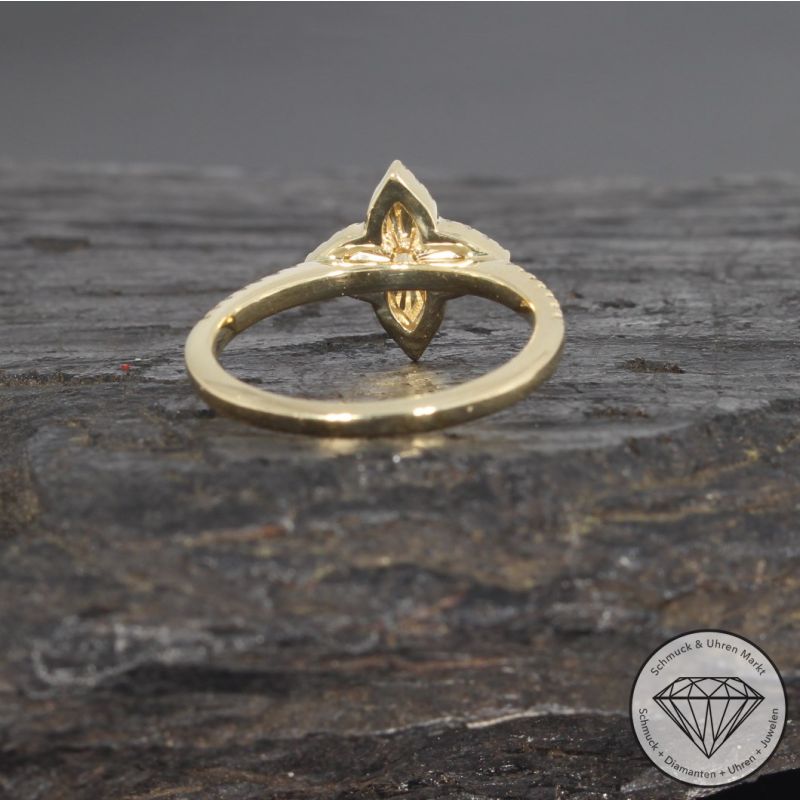 Wert 1450 € Diamant Ring (0,20 carat) in 585er 14 K Gelbgold - 91704