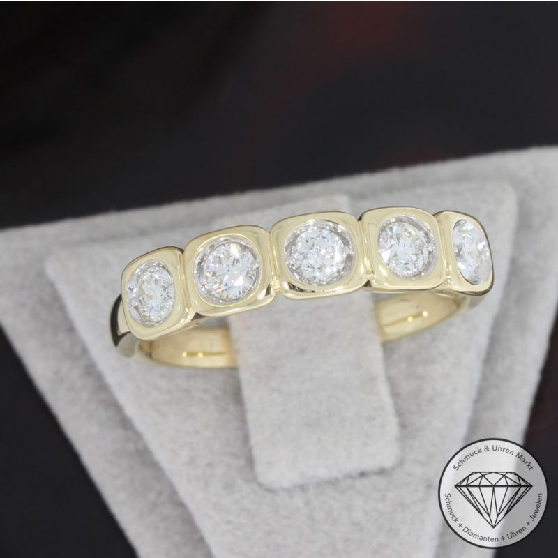 Wert 2890 € Brillant Ring (0,52 carat) in 585er 14 K Gelbgold - 91726