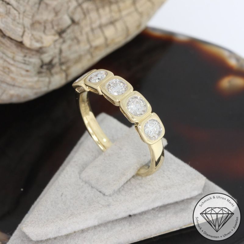 Wert 2890 € Brillant Ring (0,52 carat) in 585er 14 K Gelbgold - 91726