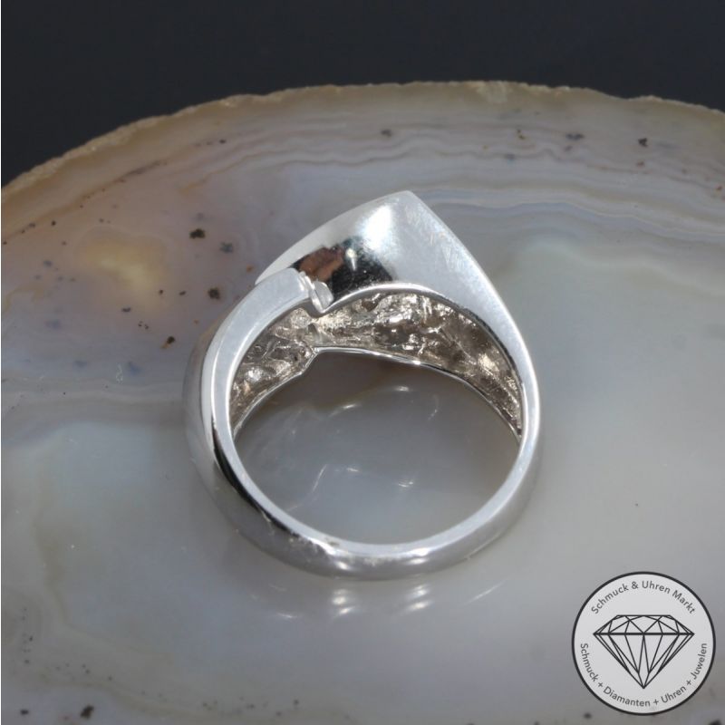 Wert 1540 € Brillant Opal Ring in 585er 14 K Weißgold - 91727