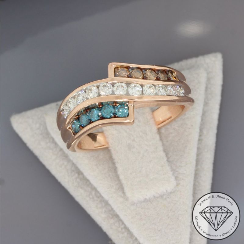 Wert 3890 € Brillant Ring in 585er 14 K Roségold - H847