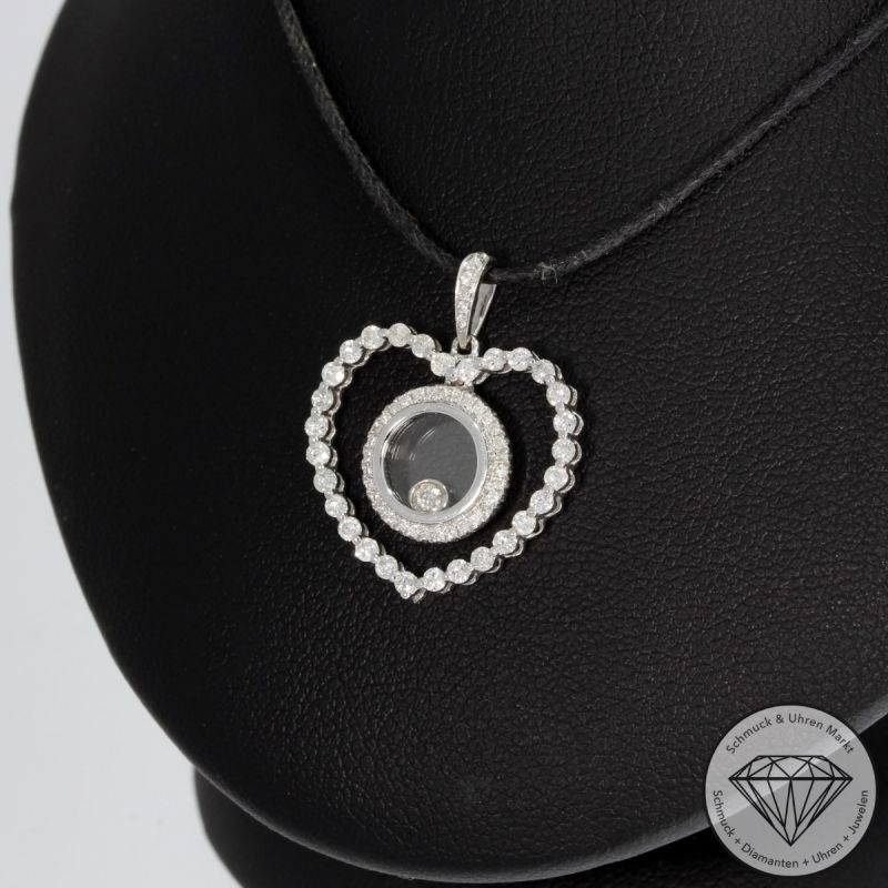 Wert 2050 € Brillant Anhänger Herz (0,55 carat) in 750er 18 K Weißgold - 91811