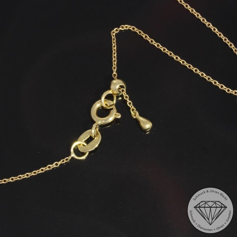 Wert 1250 € Brillant Topas Peridot Collier in 750er 18 K Gelbgold - 91835