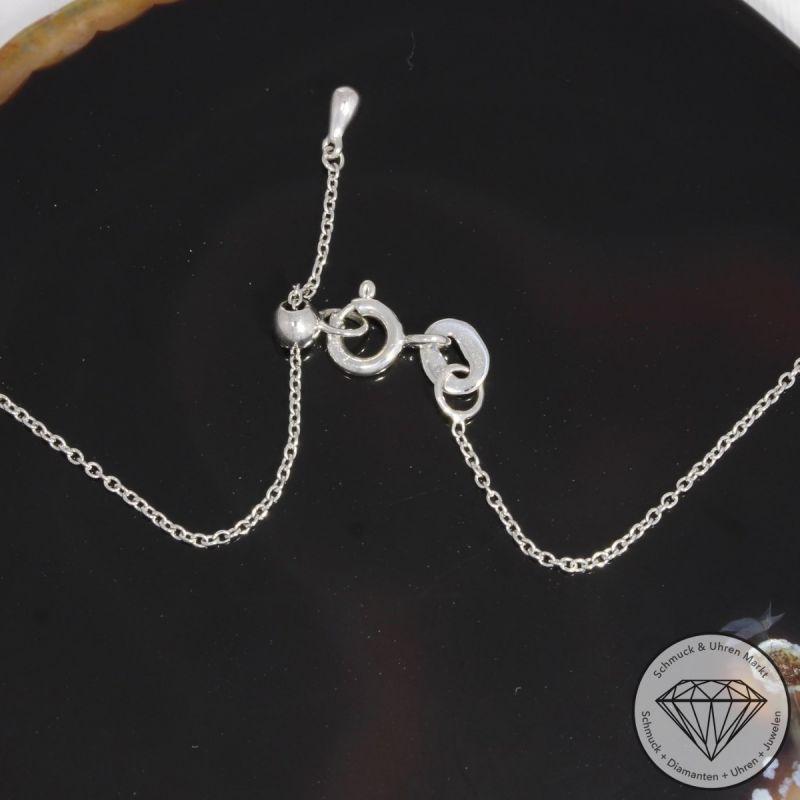 Sale! Wert 1350 € Brillant Farbedelstein Collier in 750er 18 K Weißgold - 91837