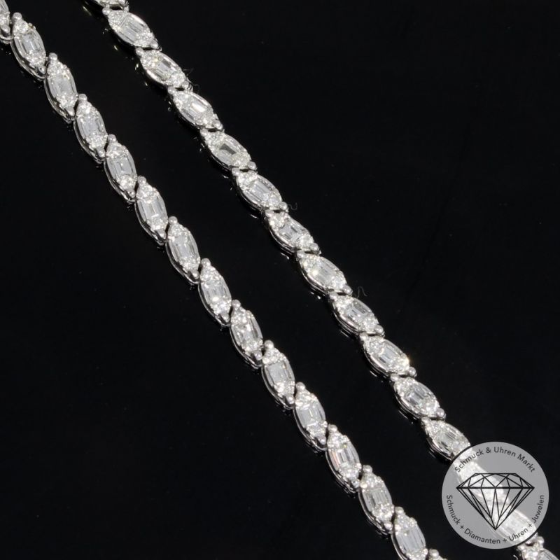 Wert 15690 € Brillant Diamant Collier in 750er 18 K Weißgold - 91844