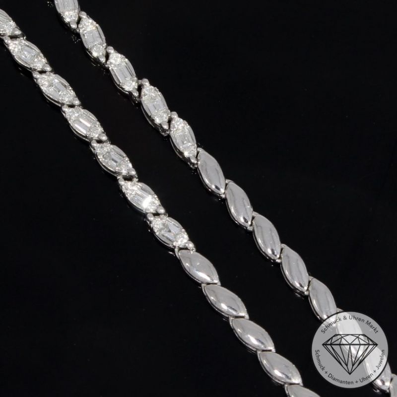 Wert 15690 € Brillant Diamant Collier in 750er 18 K Weißgold - 91844