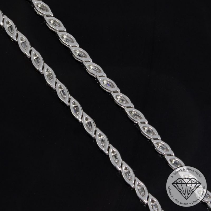 Wert 15690 € Brillant Diamant Collier in 750er 18 K Weißgold - 91844