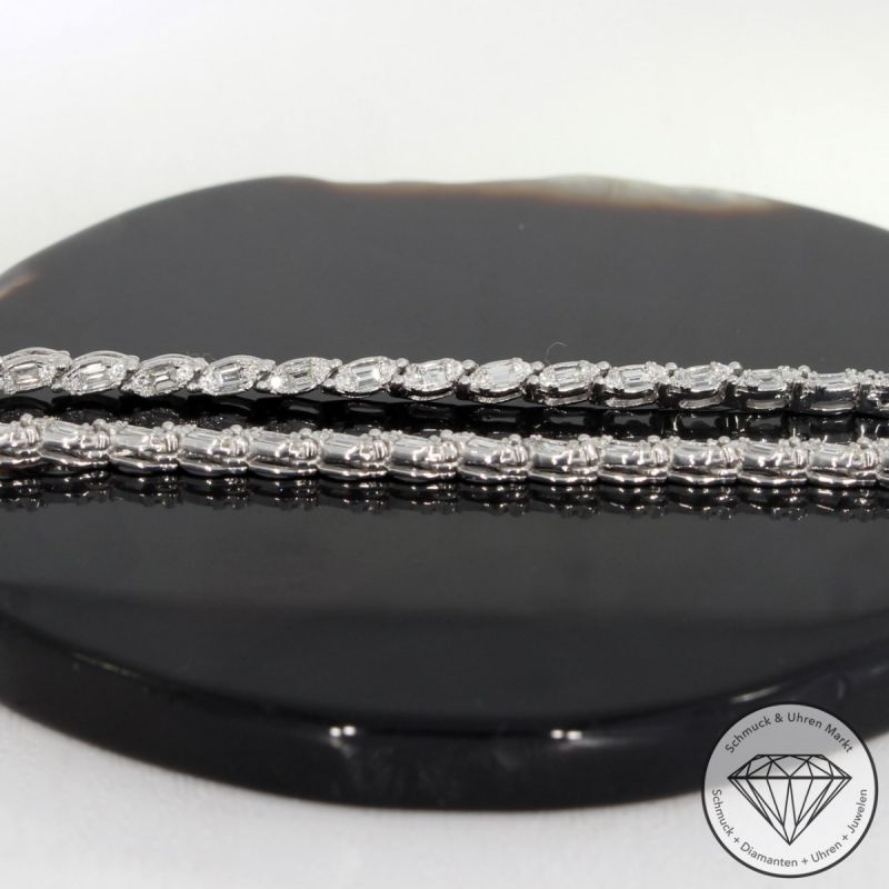 Wert 15690 € Brillant Diamant Collier in 750er 18 K Weißgold - 91844