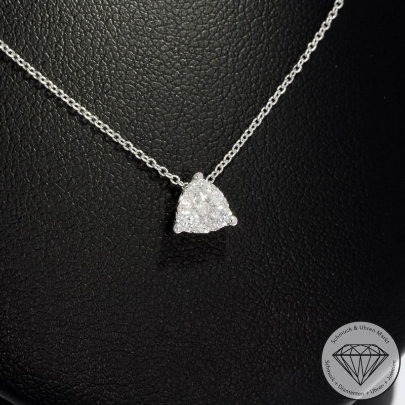 Wert 1150 € Brillant Collier (0,20 carat) in 585er 14 K Weißgold - 91864