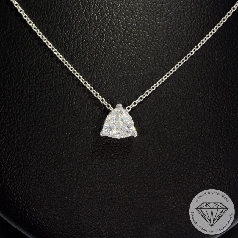 Wert 1150 € Brillant Collier (0,20 carat) in 585er 14 K Weißgold - 91864