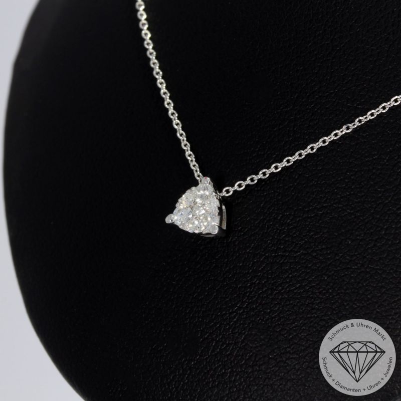 Wert 1150 € Brillant Collier (0,20 carat) in 585er 14 K Weißgold - 91864