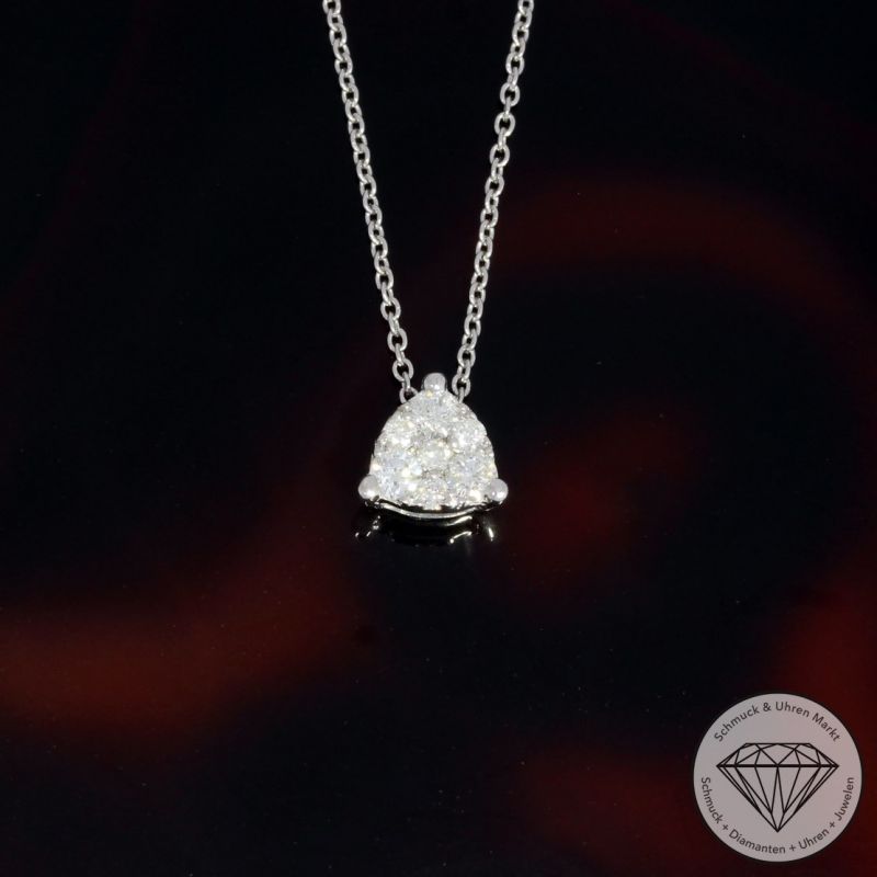 Wert 1150 € Brillant Collier (0,20 carat) in 585er 14 K Weißgold - 91864