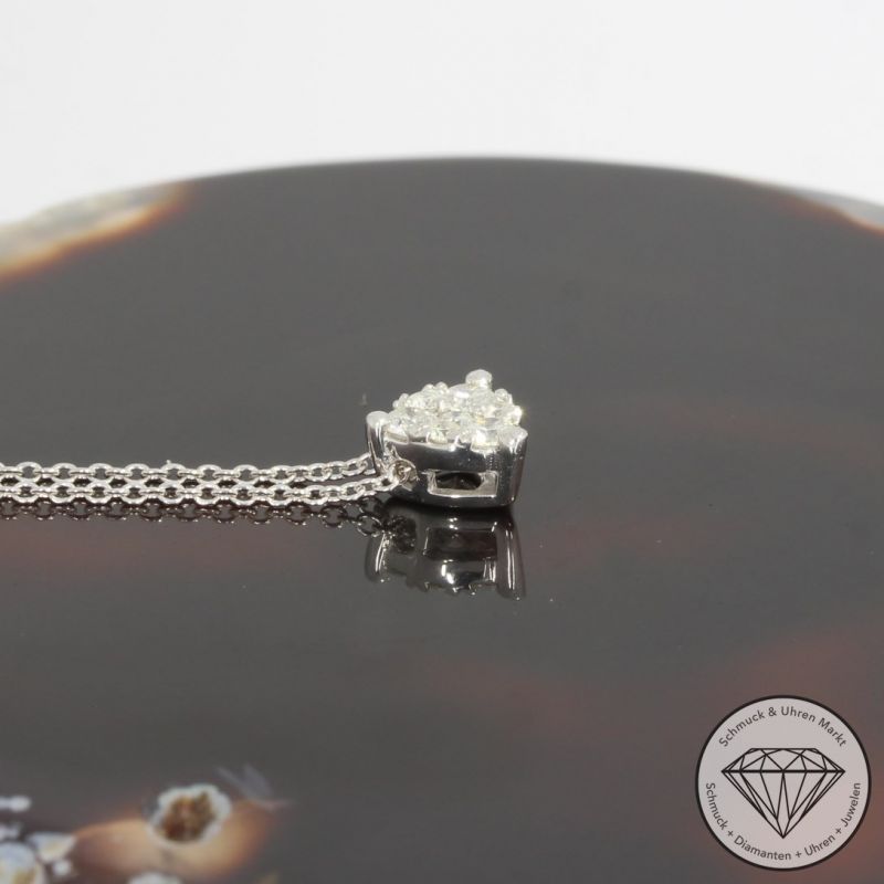 Wert 1150 € Brillant Collier (0,20 carat) in 585er 14 K Weißgold - 91864