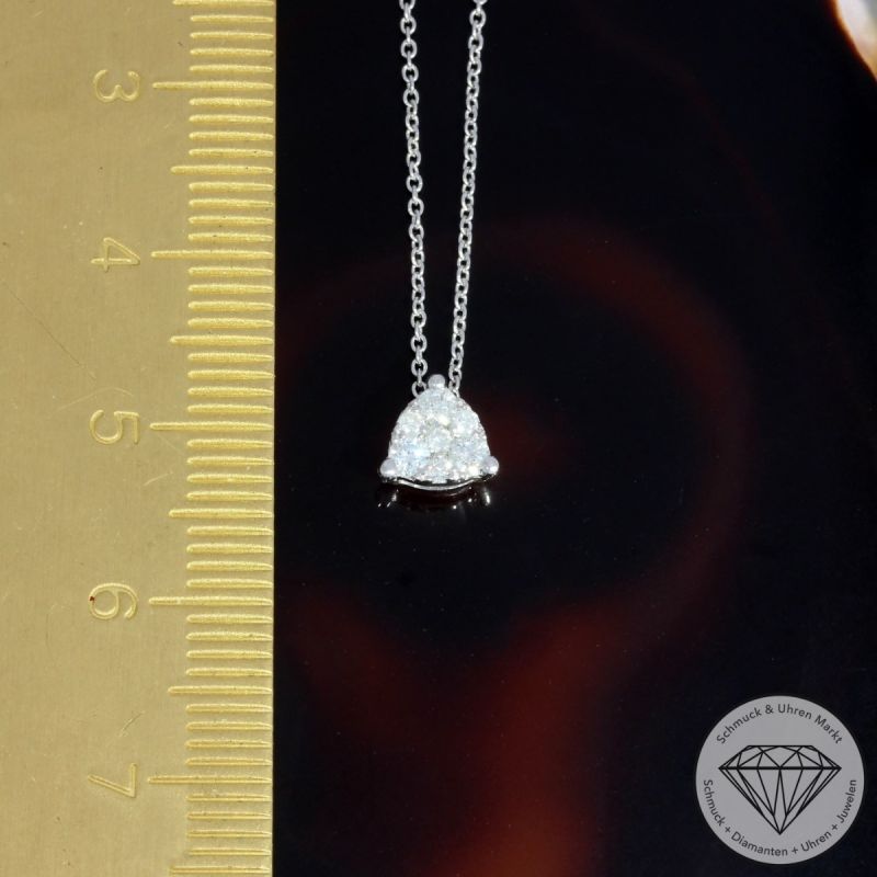 Wert 1150 € Brillant Collier (0,20 carat) in 585er 14 K Weißgold - 91864
