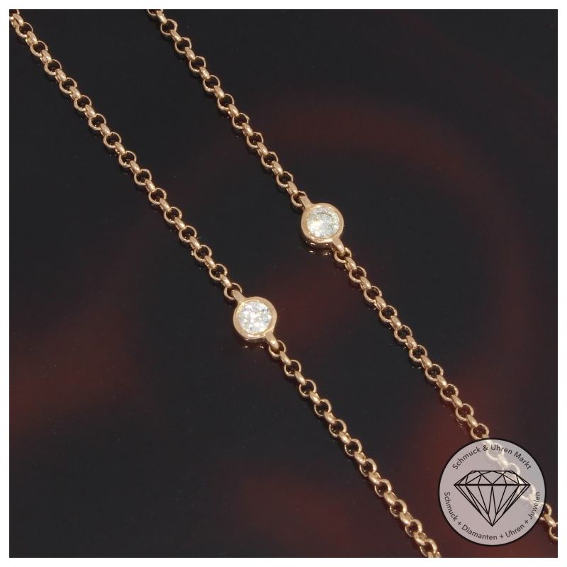 Wert 4050 € Brillant Rubin Collier in 750er 18 K Rosegold - 91869