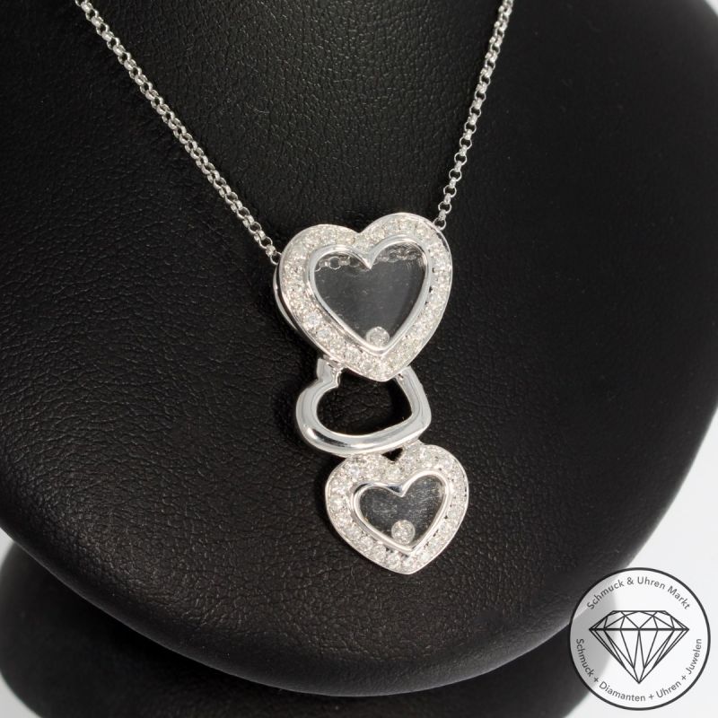 Wert 2850 € Brillant Anhänger & Kette (0,35 carat) in 750er 18 K Weißgold - 91871