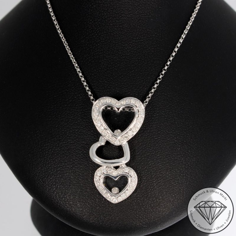 Wert 2850 € Brillant Anhänger & Kette (0,35 carat) in 750er 18 K Weißgold - 91871