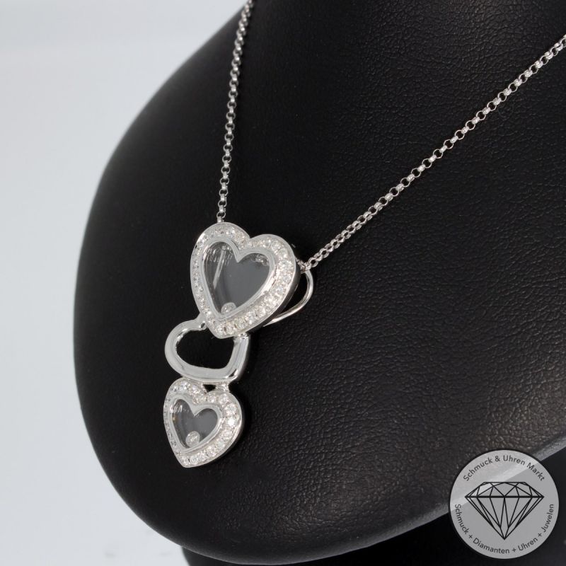 Wert 2850 € Brillant Anhänger & Kette (0,35 carat) in 750er 18 K Weißgold - 91871