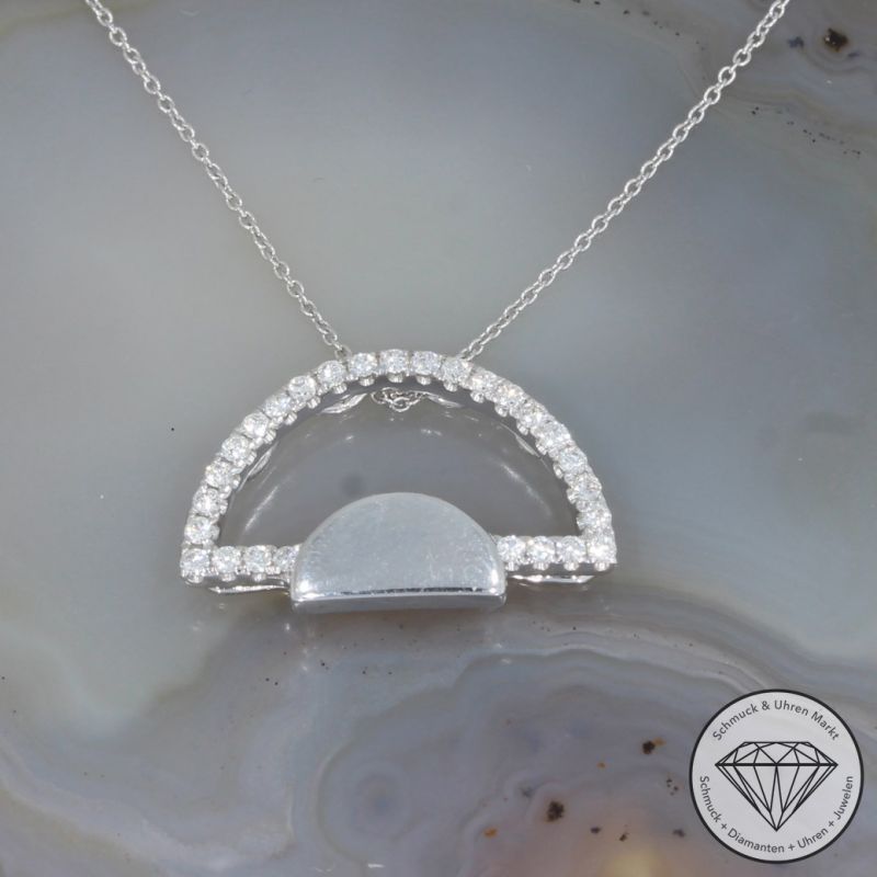 Wert 1390 € Brillant Collier (0,20 carat) in 750er 18 K Weißgold - 91872