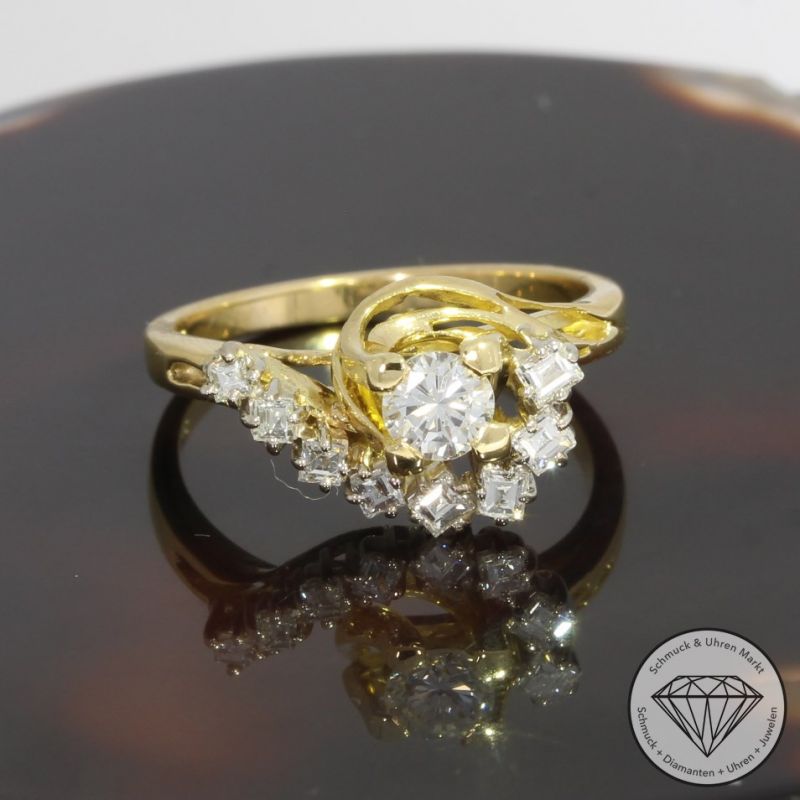 Wert 1650 € Brillant Diamant Ring in 750er 18 K Gelbgold - 91924