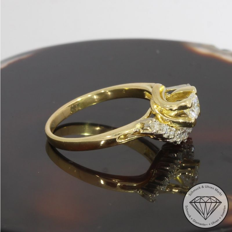 Wert 1650 € Brillant Diamant Ring in 750er 18 K Gelbgold - 91924