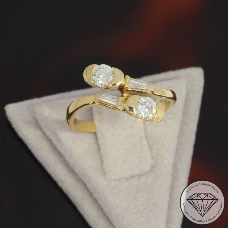 Wert 1750 € Brillant Diamant Ring in 750er 18 K Gelbgold - 91925
