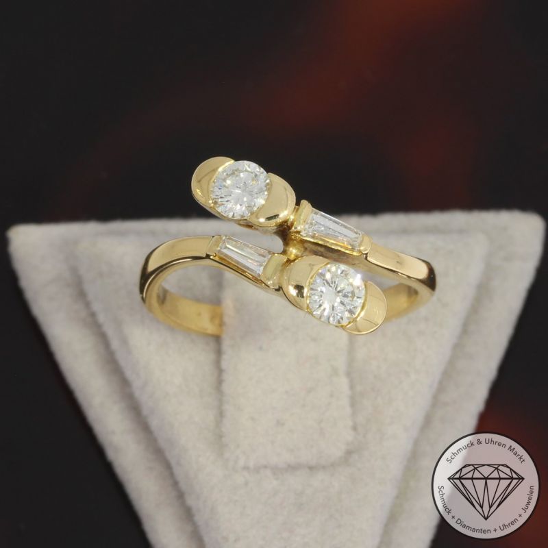 Wert 1750 € Brillant Diamant Ring in 750er 18 K Gelbgold - 91925