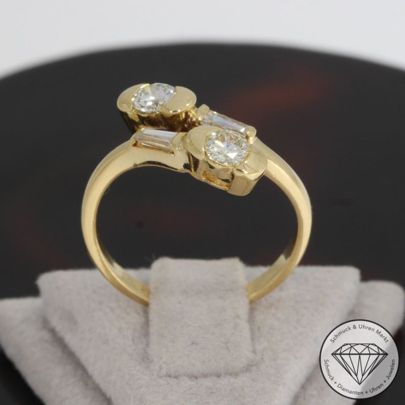 Wert 1750 € Brillant Diamant Ring in 750er 18 K Gelbgold - 91925