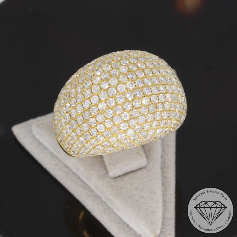 Wert 12290 € Brillant Ring (4,65 carat) in 750er 18 K Gelbgold - 92036