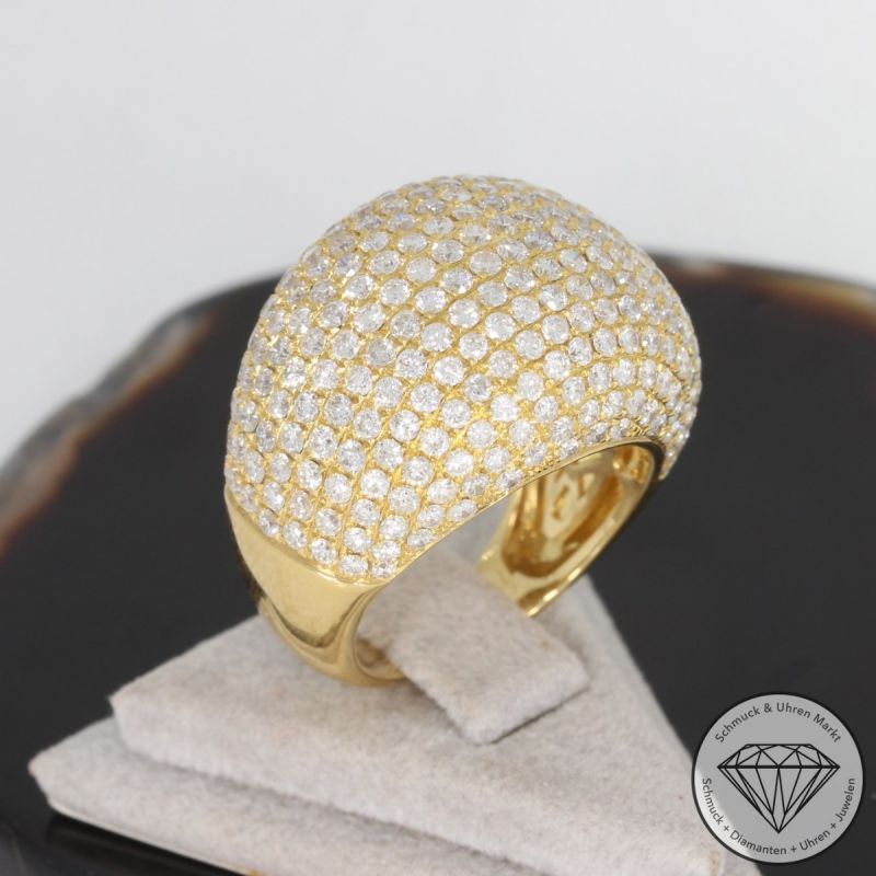 Wert 12290 € Brillant Ring (4,65 carat) in 750er 18 K Gelbgold - 92036