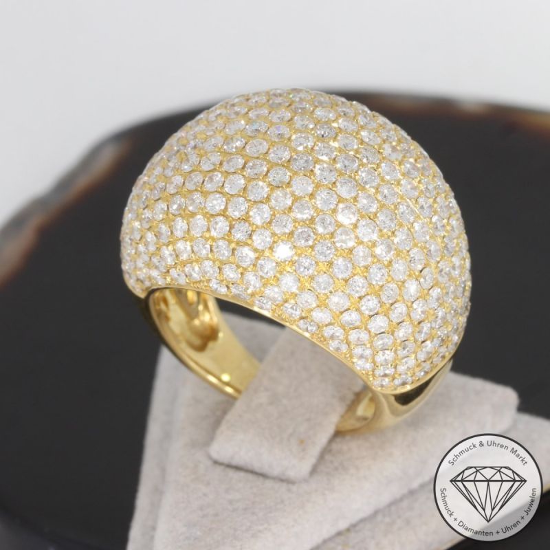Wert 12290 € Brillant Ring (4,65 carat) in 750er 18 K Gelbgold - 92036