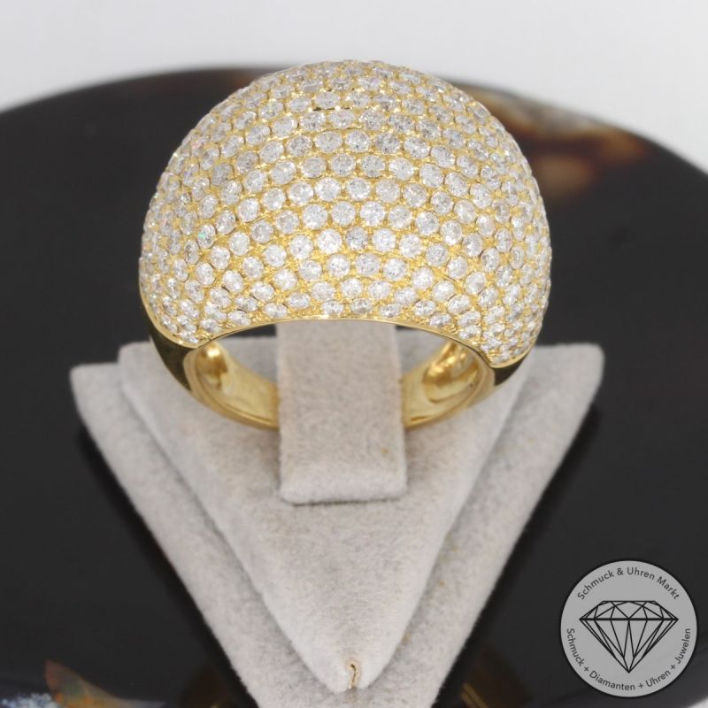Wert 12290 € Brillant Ring (4,65 carat) in 750er 18 K Gelbgold - 92036