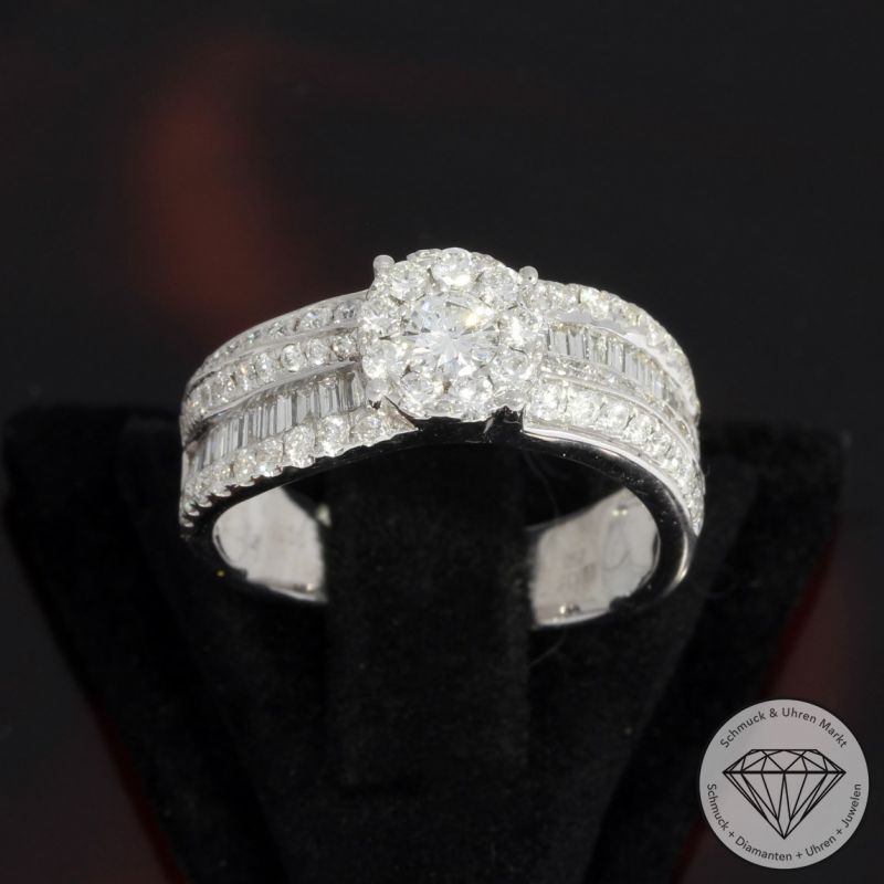 Wert 4650 € Brillant Diamant Ring in 750er 18 K Weißgold - 92048