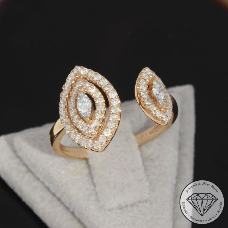 Wert 1790 € Brillant Ring (0,50 carat) in 750er 18 K Rosegold - 92074