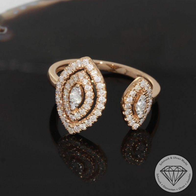 Wert 1790 € Brillant Ring (0,50 carat) in 750er 18 K Rosegold - 92074