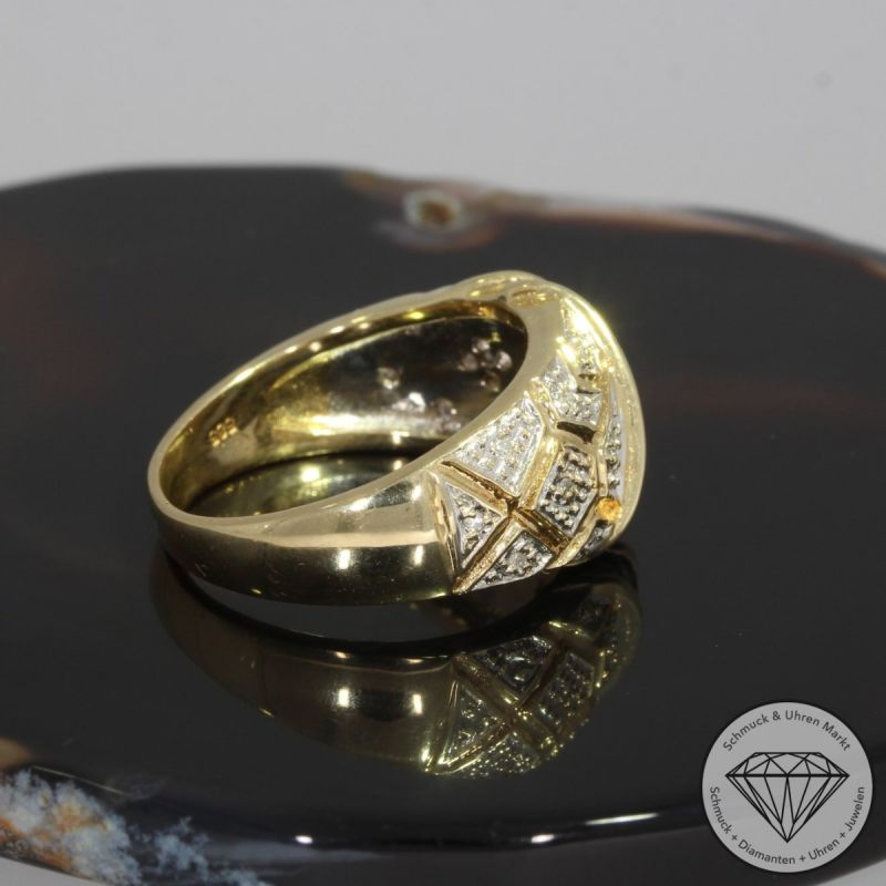 Sale! Wert 1990 € Diamant Saphir Ring in 585er 14 K Gelbgold - 92287