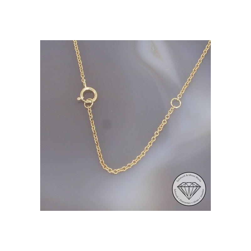 Sale! Wert 3270 € Brillant Anhänger mit Kette (0,50 carat) in 585er 14 K Gelbgold - 92324
