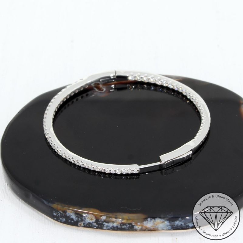 Sale! Wert 10370 € Brillant Creolen (2,36 carat) in 585er 14 K Weißgold - 92327