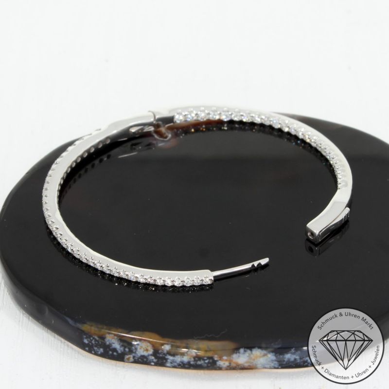 Sale! Wert 10370 € Brillant Creolen (2,36 carat) in 585er 14 K Weißgold - 92327
