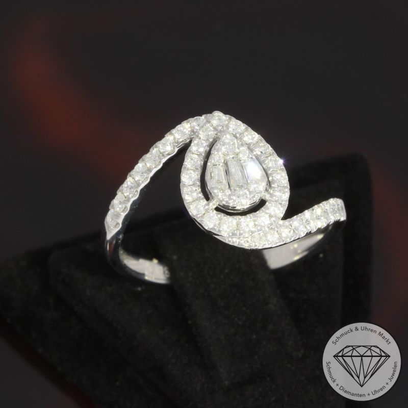 Sale! Wert 2290 € Brillant Diamant Ring in 750er 18 K Weißgold - 92512