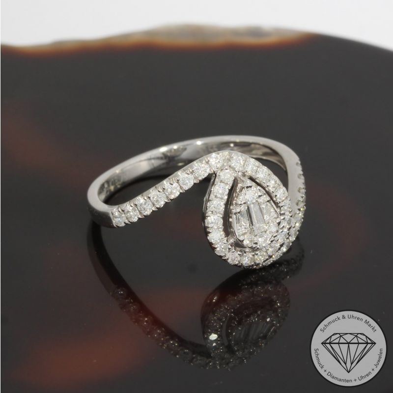 Sale! Wert 2290 € Brillant Diamant Ring in 750er 18 K Weißgold - 92512