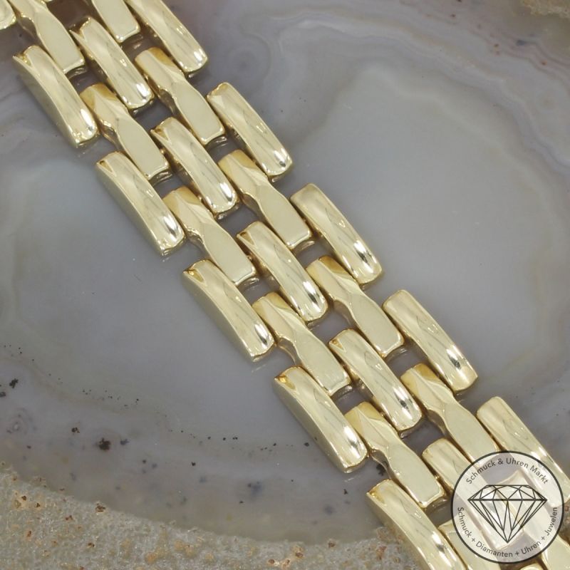 Wert 6590 € Backstein Armband (31,3 Gramm) in 585er 14 K Gelbgold - 92726