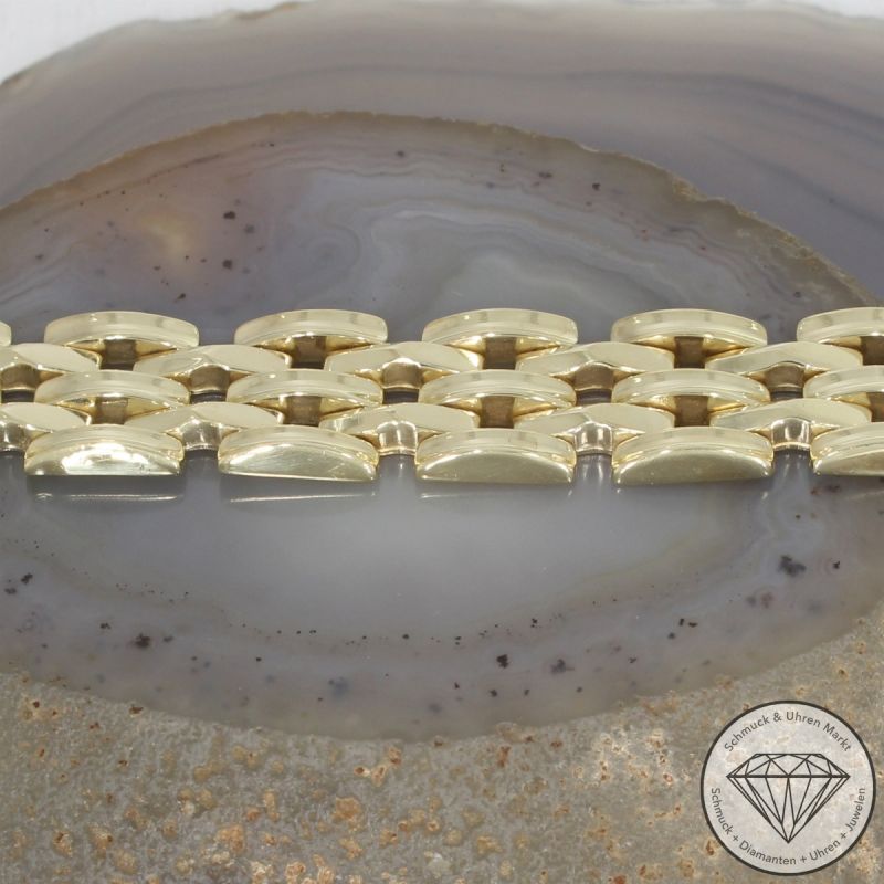 Wert 6590 € Backstein Armband (31,3 Gramm) in 585er 14 K Gelbgold - 92726