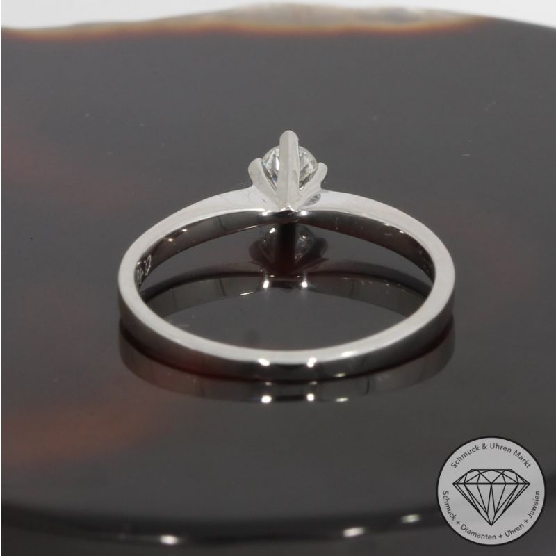 Wert 990 € Solitär Brillant Ring (ca. 0,15 carat) in 585er 14 K Weißgold - 92811