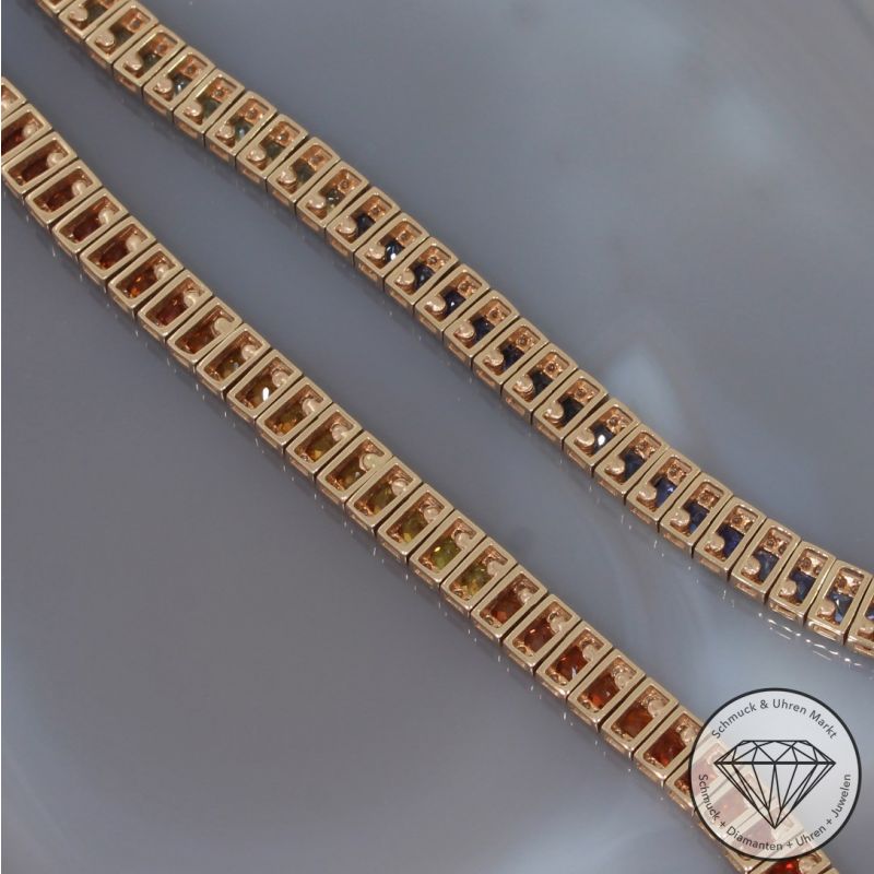 Wert 29750 € Brillant Saphir Collier in 585er 14 K Roségold - 92885
