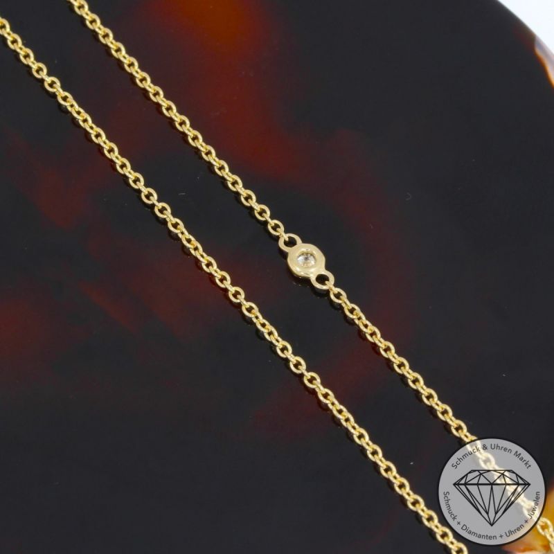 Sale! Wert 2790 € Brillant Anhänger & Kette (0,49 carat) in 585er 14 K Gelbgold - 92942