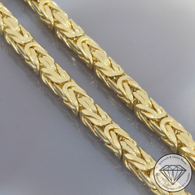 Wert 24800 € Königs Kette (130,7 g) in 750er 18 K Gelbgold - 92944
