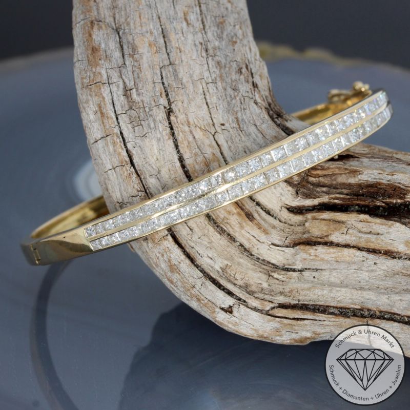 Wert 8700 € Diamant Armreif (ca. 2,40 carat) in 750er 18 K Gelbgold - 93056