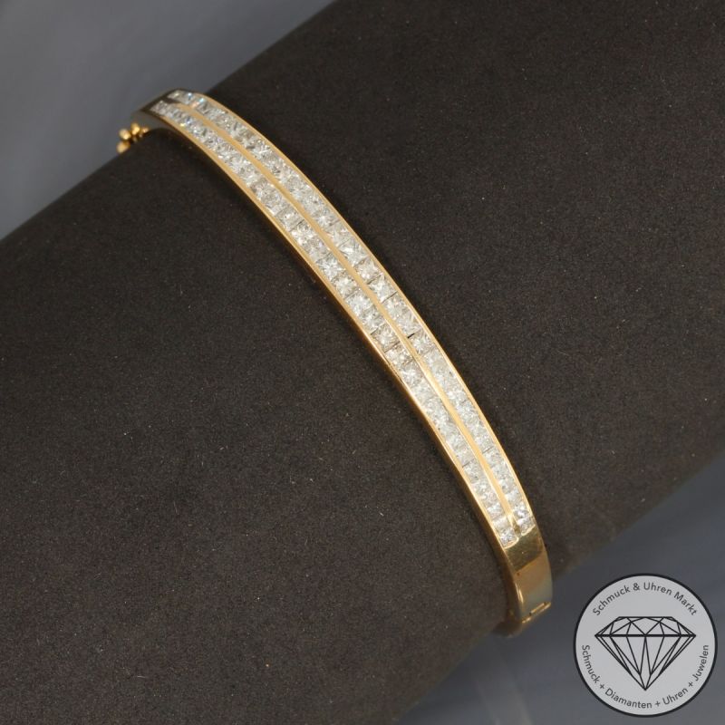 Wert 8700 € Diamant Armreif (ca. 2,40 carat) in 750er 18 K Gelbgold - 93056